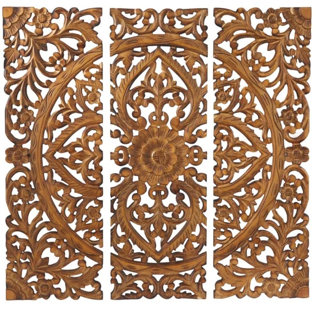 Modern Art & Craft's® Wooden Wall Decoration Panel Set of 3 Wood ...