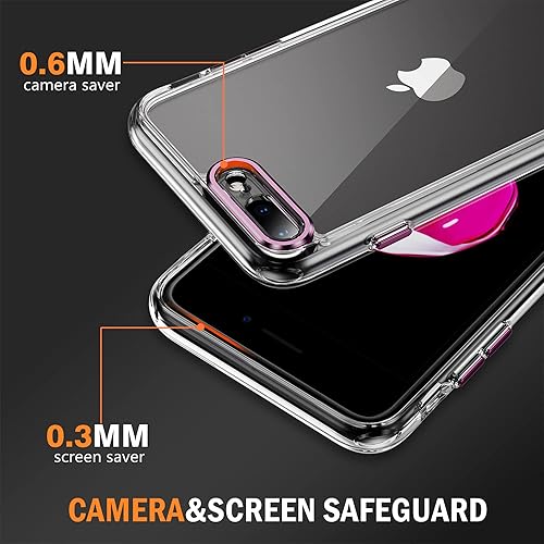 Miniatura 2 de ULAK Funda transparente compatible con iPhone 8 Plus, iPhone 7 Plus, delgada, suave, TPU a prueba de golpes, funda protectora para iPhone 7 Plus8