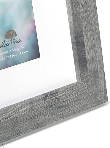 Vista 167 de Scholartree - Marco de fotos rústico de madera para mesa o montaje en pared. Beige,Negro,Marrón,Gris,2-Blanco,Azul,Marrón claro,Marrón