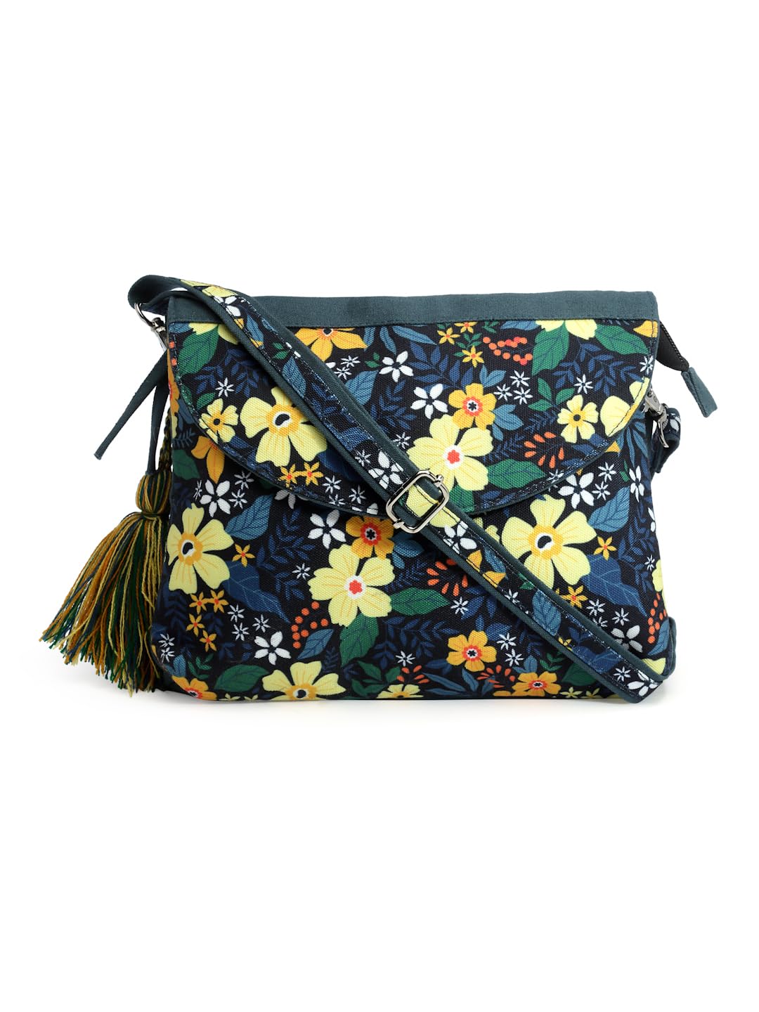 Anekaant Rangoli Green & Multi Floral Printed Polycotton Sling Bag (B0CD3QT3KL) Amazon Price History, Amazon Price Tracker