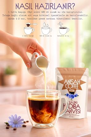 Anisah Coffee Kolajenli Hindiba Kahvesi | 150gr | Lif Kaynağı