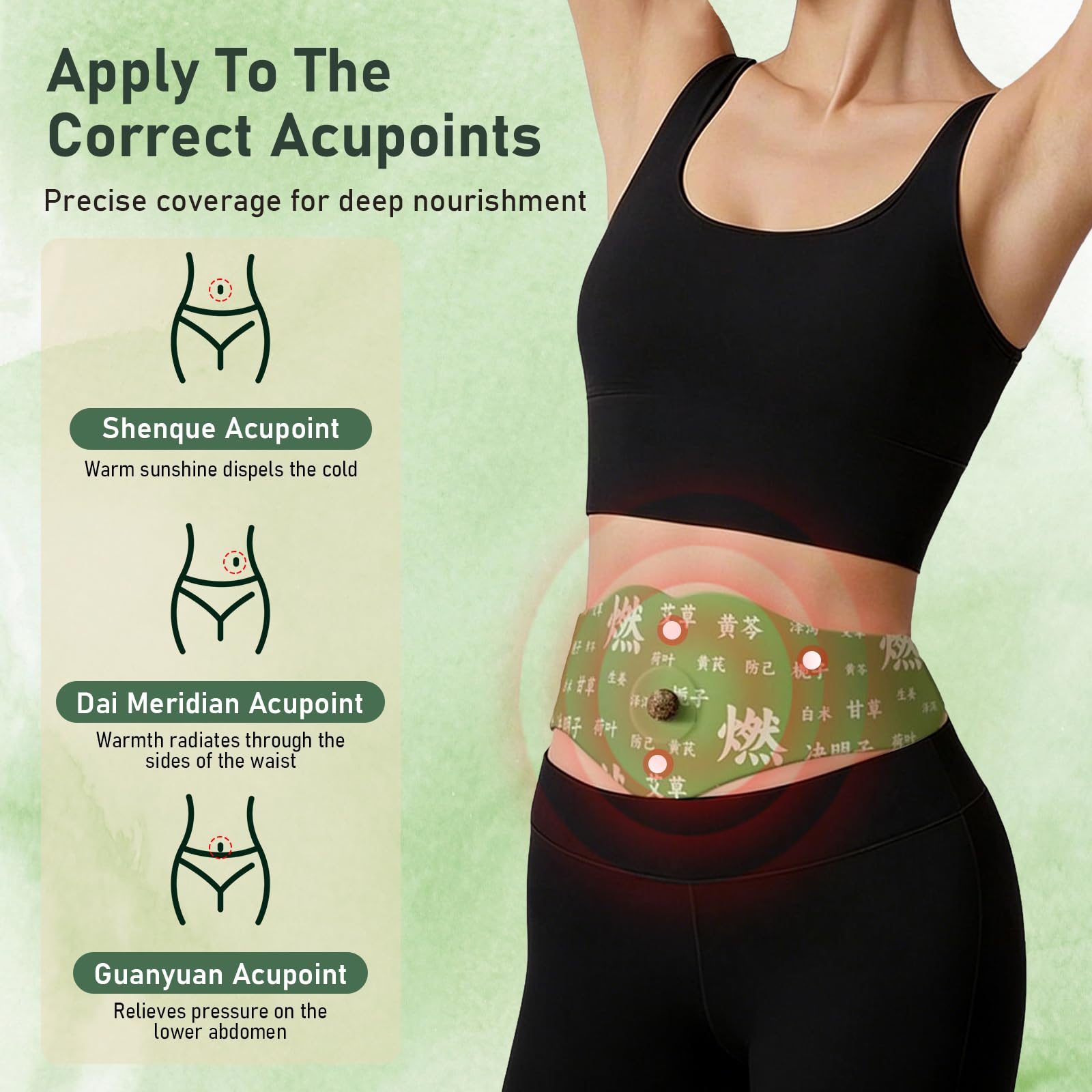 Herbal Patch Pad Balance - Beifuß Kräuternabel Pflaster zur Linderung von Menstruationskrämpfen, unterstützt reduzierte Blähungen, fördert den Bauchkomfort, nicht reizendes Design, 1 Boxen, 5 Stück (2