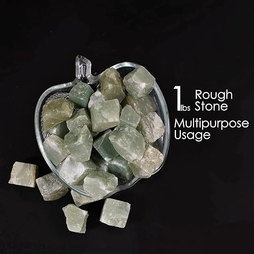 Miniatura 4 de YATSKIA Cristal de aventurina verde  Cristales crudos de 1 libra a granel  Cristales curativos  Piedras en bruto  Rocas para Tumbling  Piedras y