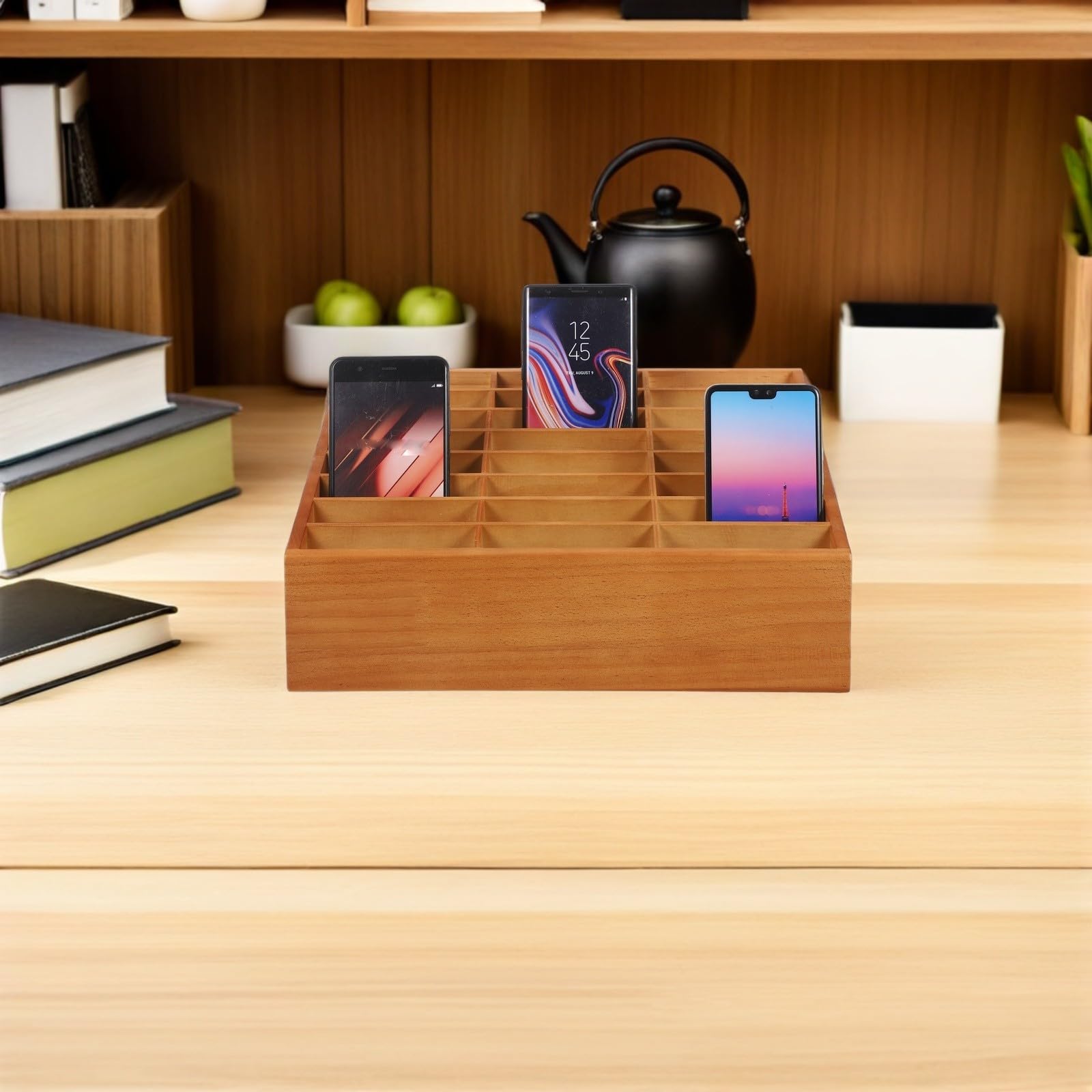 Beaupretty Boîte de Rangement à 24 Compartiments en Bois