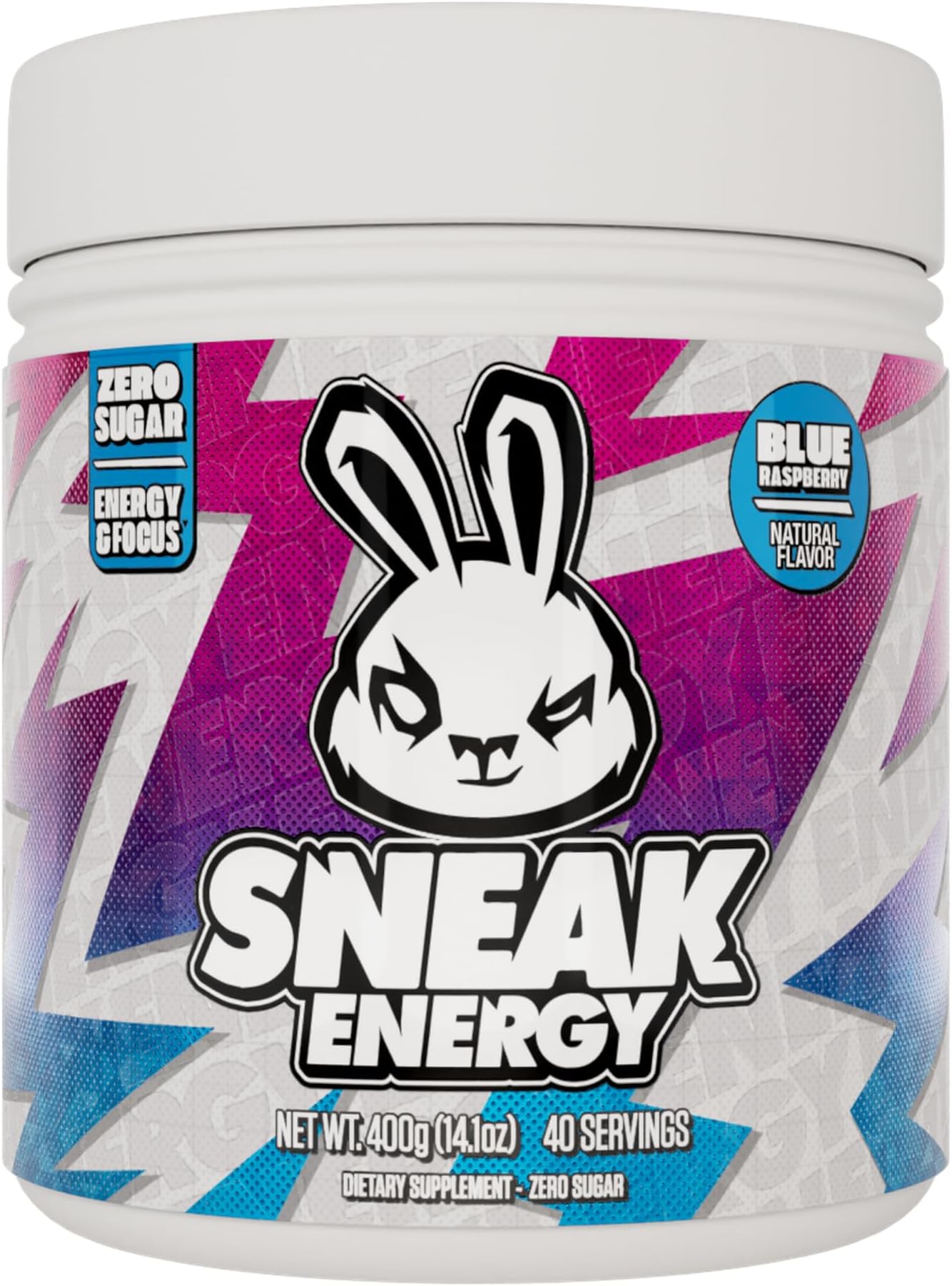 Energy Drink Powder | Blue Raspberry | No Sugar. No Nasties. Just Natural Caffeine, Focus-Boosting Nootropics | 40 Servings