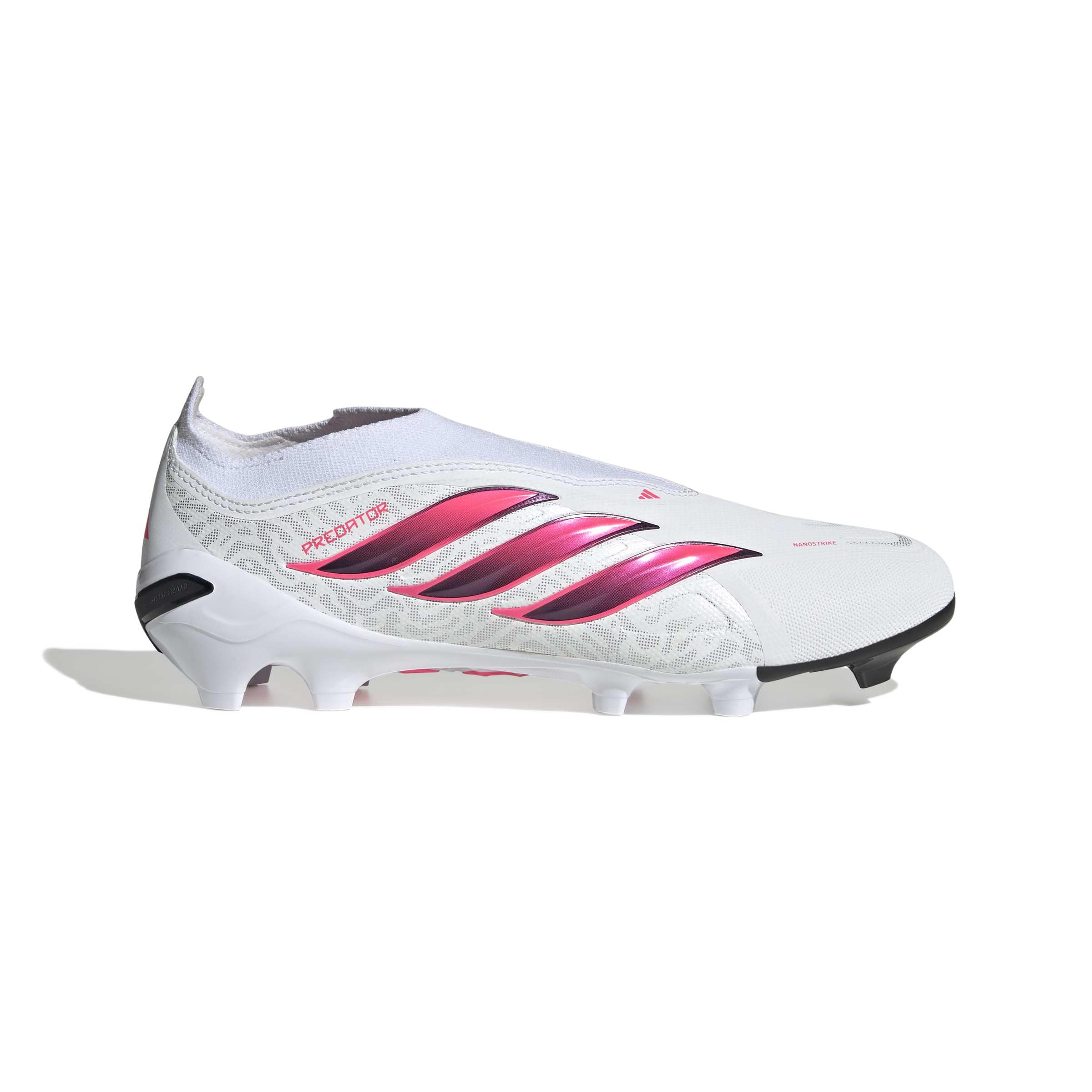 adidas Unisex Predator League Laceless Firm Ground Football Boots Shoes, FTWR White/Solar Turbo/core Black, 42 EU
