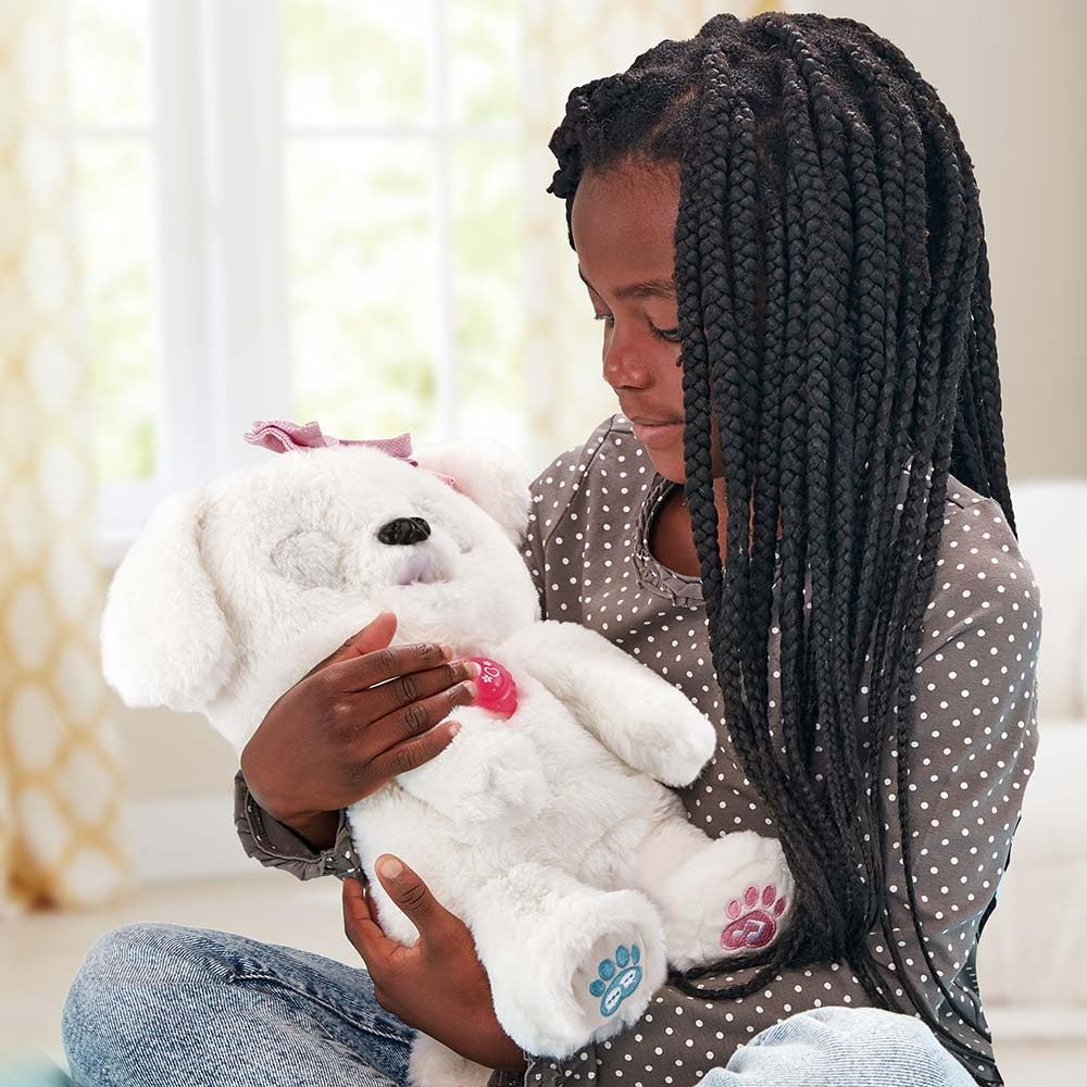 VTech - KissKiss, Mon Toutou Bisous, Peluche Interactive, Tête et Visage Animés, Compagnon Câlin Électronique, Animal à Fonctions, Jouet Chien Interactif, Cadeau Enfant Dès 3 Ans - Contenu en Français