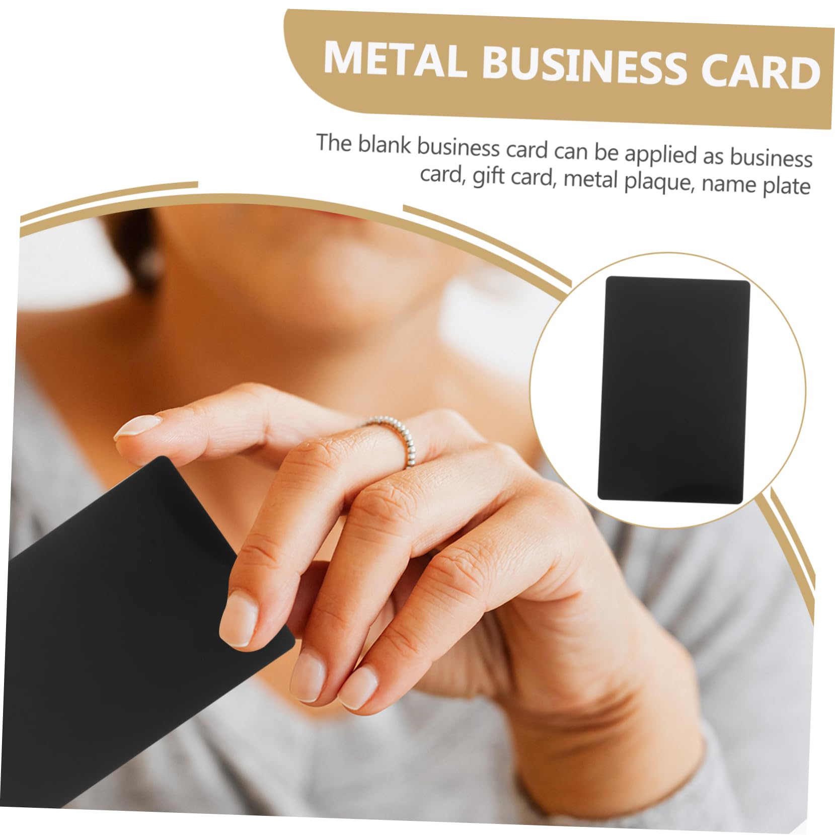 Tarjetas de Visita de Metal en Blanco Esquinas Redondeadas 300 Piezas