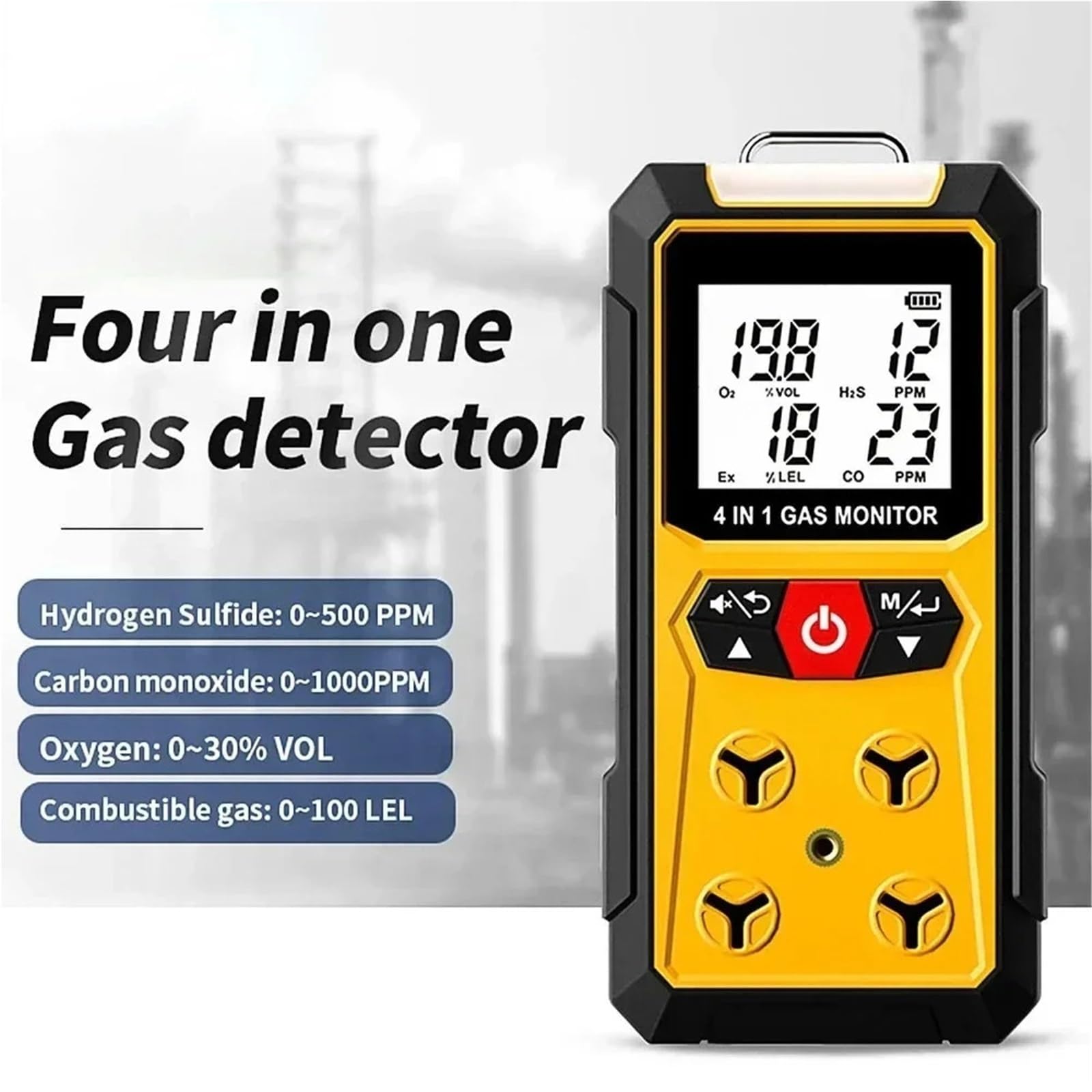 Monitor jakości powietrza, Detektor wycieku gazu 4 w 1, analizator, monitor jakości powietrza, miernik CO2 do domu
