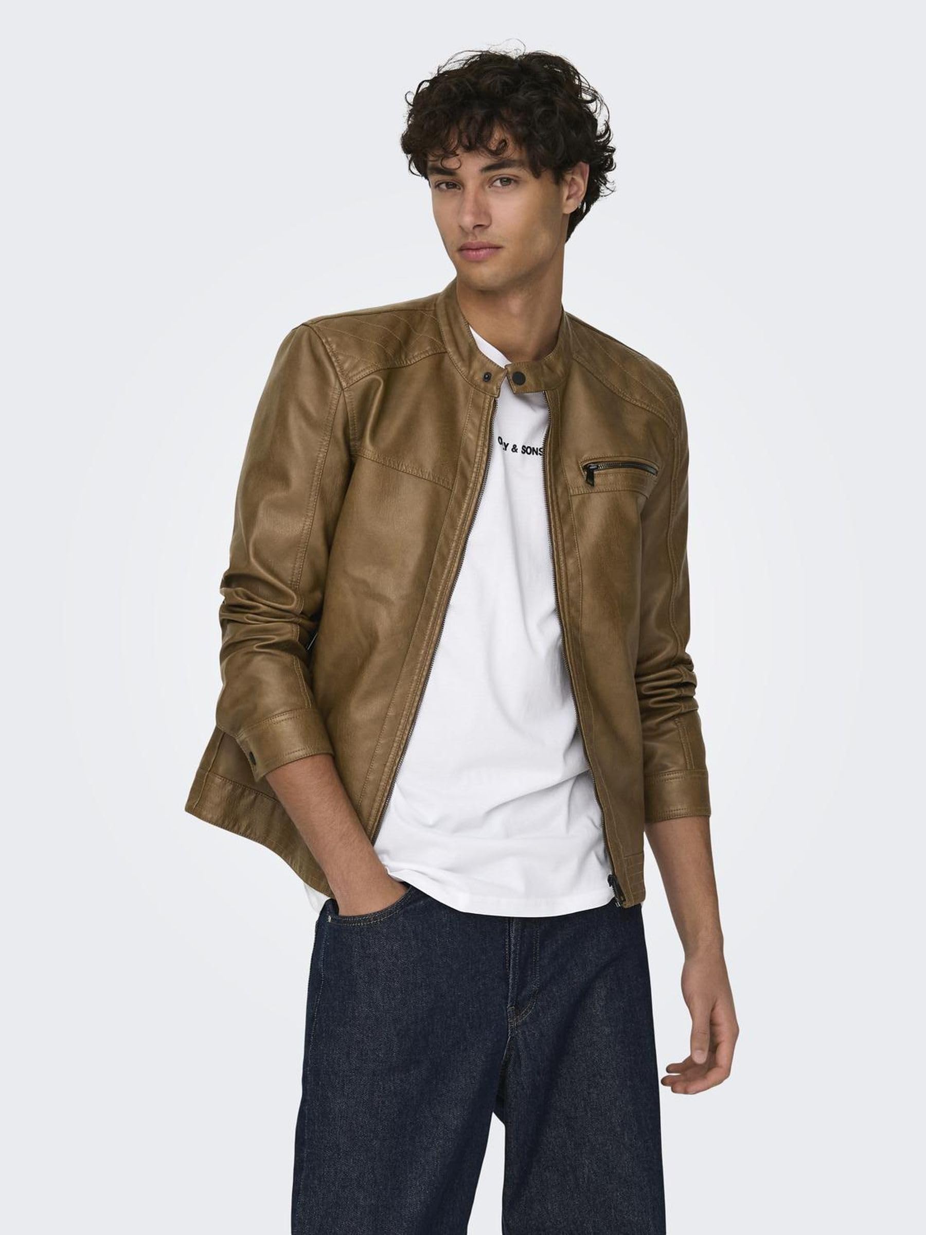 Only & Sons Onsal Pu Noos Otw Chaqueta, Hombre
