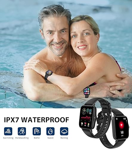 Miniatura 5 de EGQINR Relojes inteligentes para mujer, pantalla táctil HD de 1.7 pulgadas, rastreador de actividad física con monitor de salud y sueño, reloj