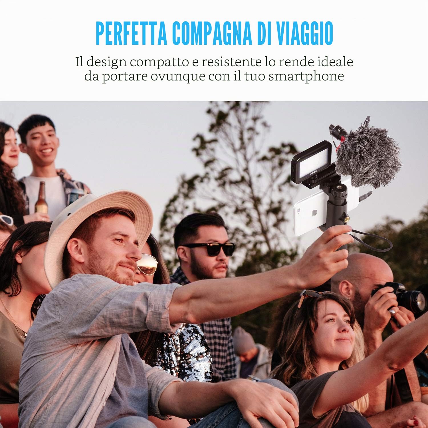 BOYA BY-MM1 Microfono per Videocamera Cardioide,Microfono per iPhone smartphone Universale con Ammortizzatore per DSLR, Videocamera, iPhone, Smartphone Android, Mac, Tablet