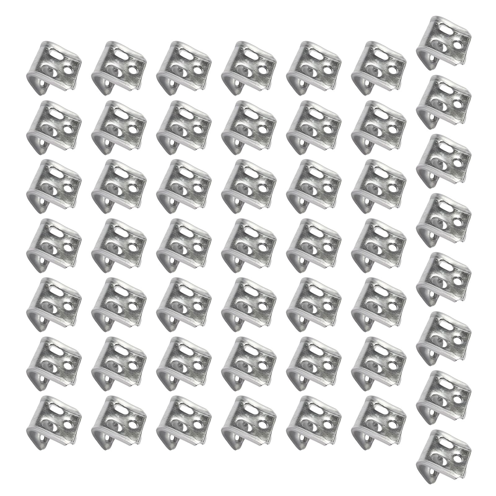 Shyyoulqe 50Pcs 5 Hole Fastener Furniture Sofa Spring Hook Hanger Fixed Clamps Iron Serpentined Spring Clips Bed Accessories Holes Sofa Clip
