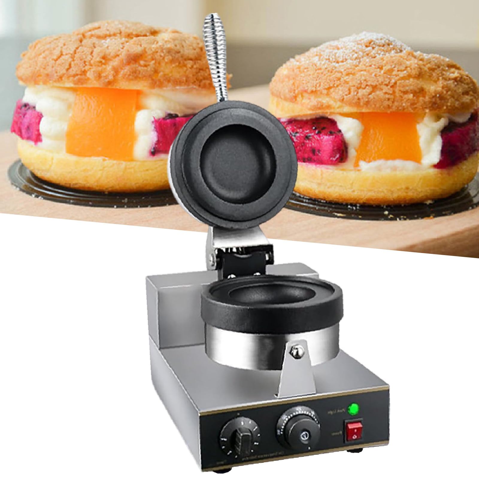 Presse à hamburger électrique pour snacks et brioches glacées en boulangerie