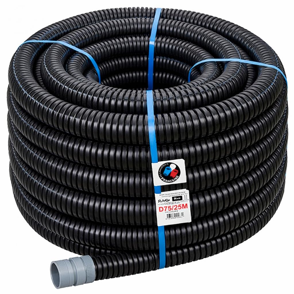 Gaine TPC Flexichoc IK10 ignifugée Noire Ø 75 mm 25 m PP IP44 750 N 20 J NF OUTILE