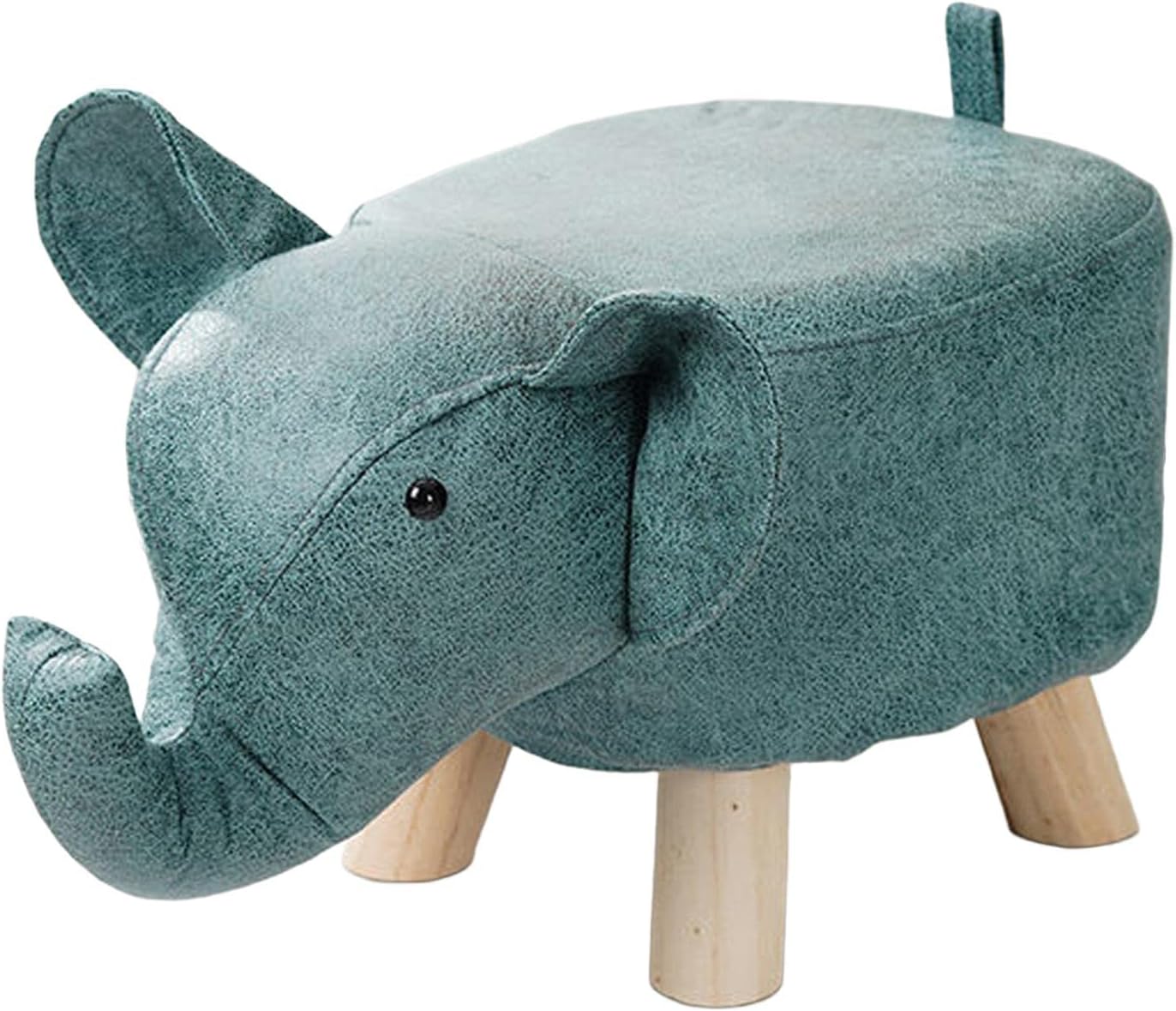 kids Stool, Sofa Tea Stool, Cute Multifunctional Wood Storage, Portable Animal Footstool, Elephant Bench for Living Rooms, Outdoor Indoor, blue