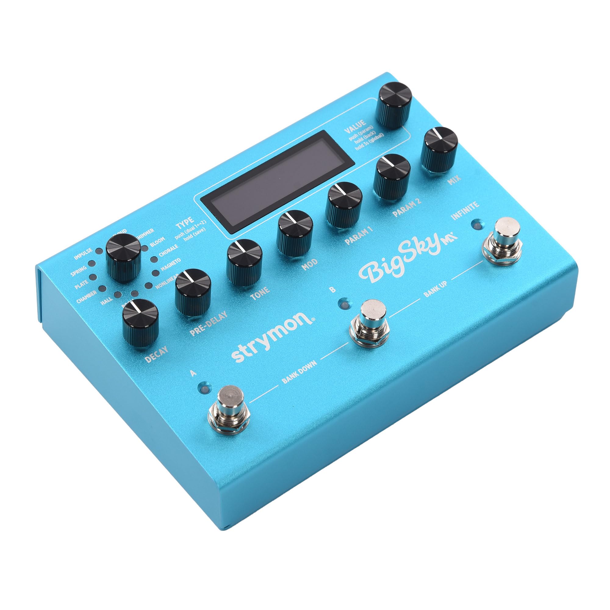 Strymon BigSky MX Reverb Pedal de efectos de guitarra para guitarra eléctrica y acústica, sintetizadores, voz y teclados