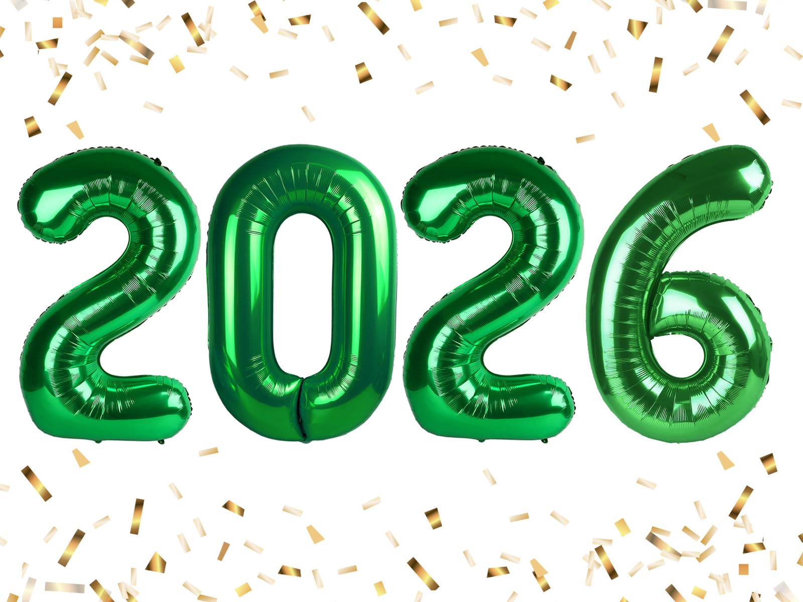 Number Balloons Dark Green 2026 Balloon 40 inch for 2026 Party Decoration