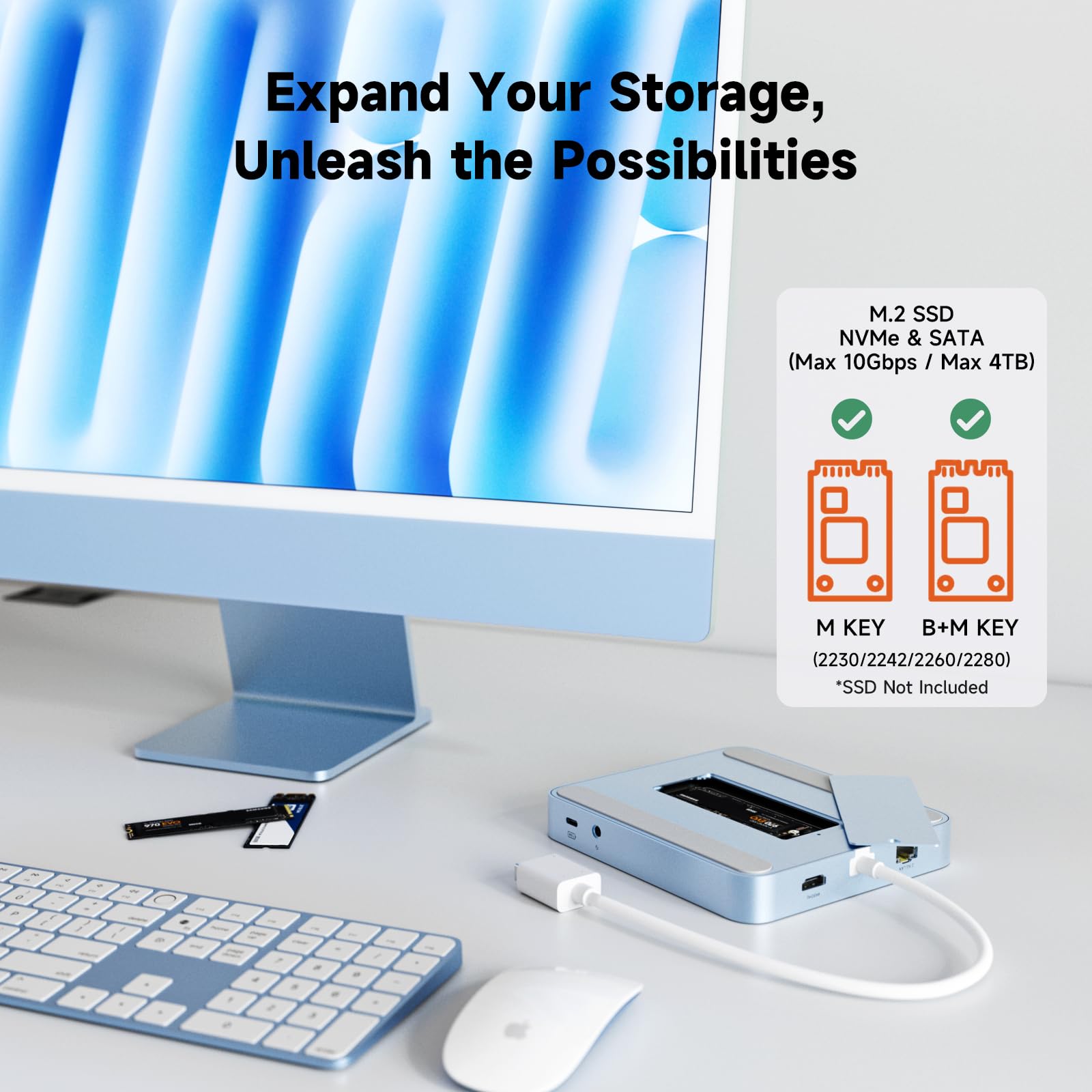 Minisopuru iExpandMate DS802PRO iMac iMac aksesuarı, iMac M1/M3/M4