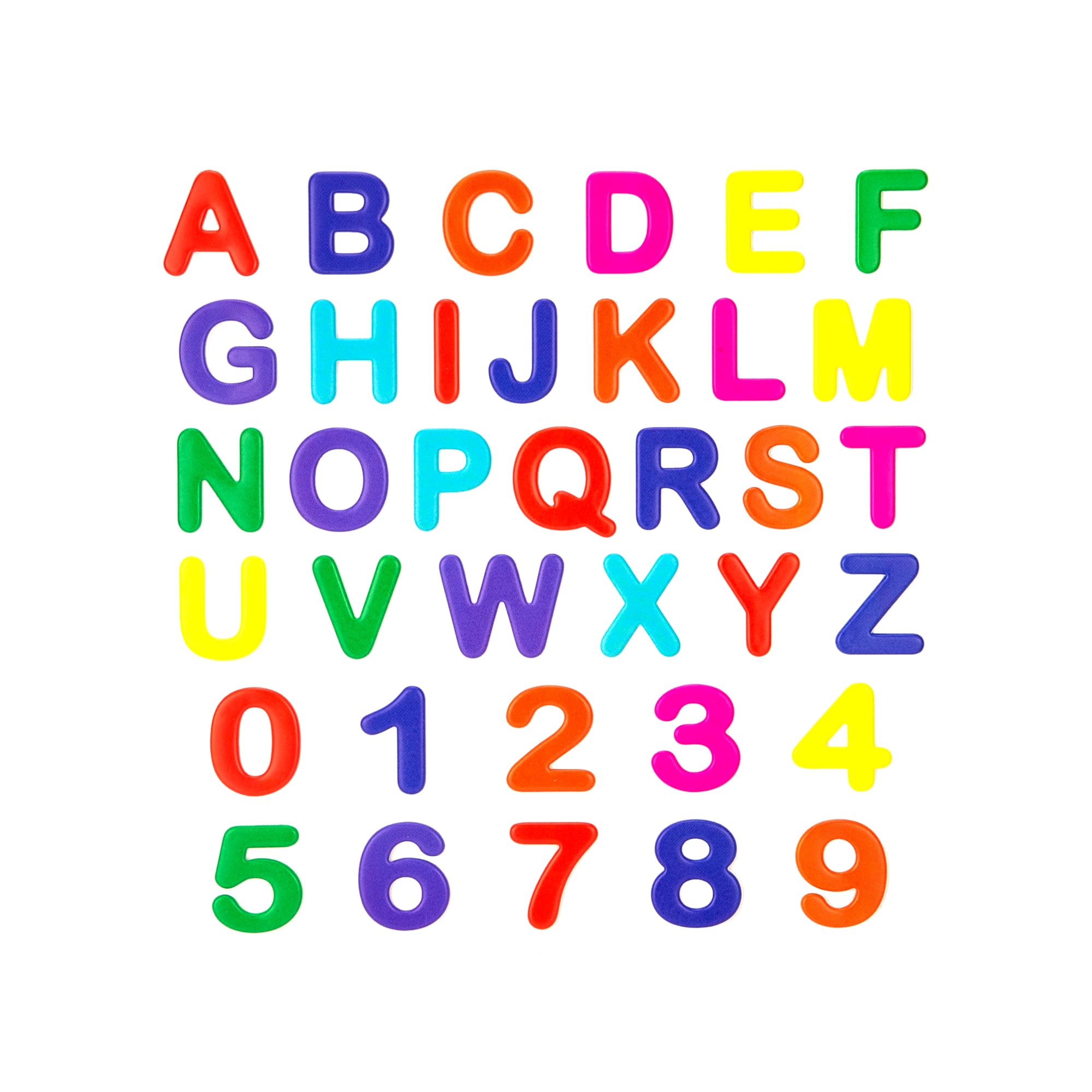 Alphabet Letters & Numbers - 36 Piece Reusable Window Stickers Gels & Decals - Full Alphabet and Numbers - Puffy Sticker Activities for Classroom, Teacher Essentials, Nursery