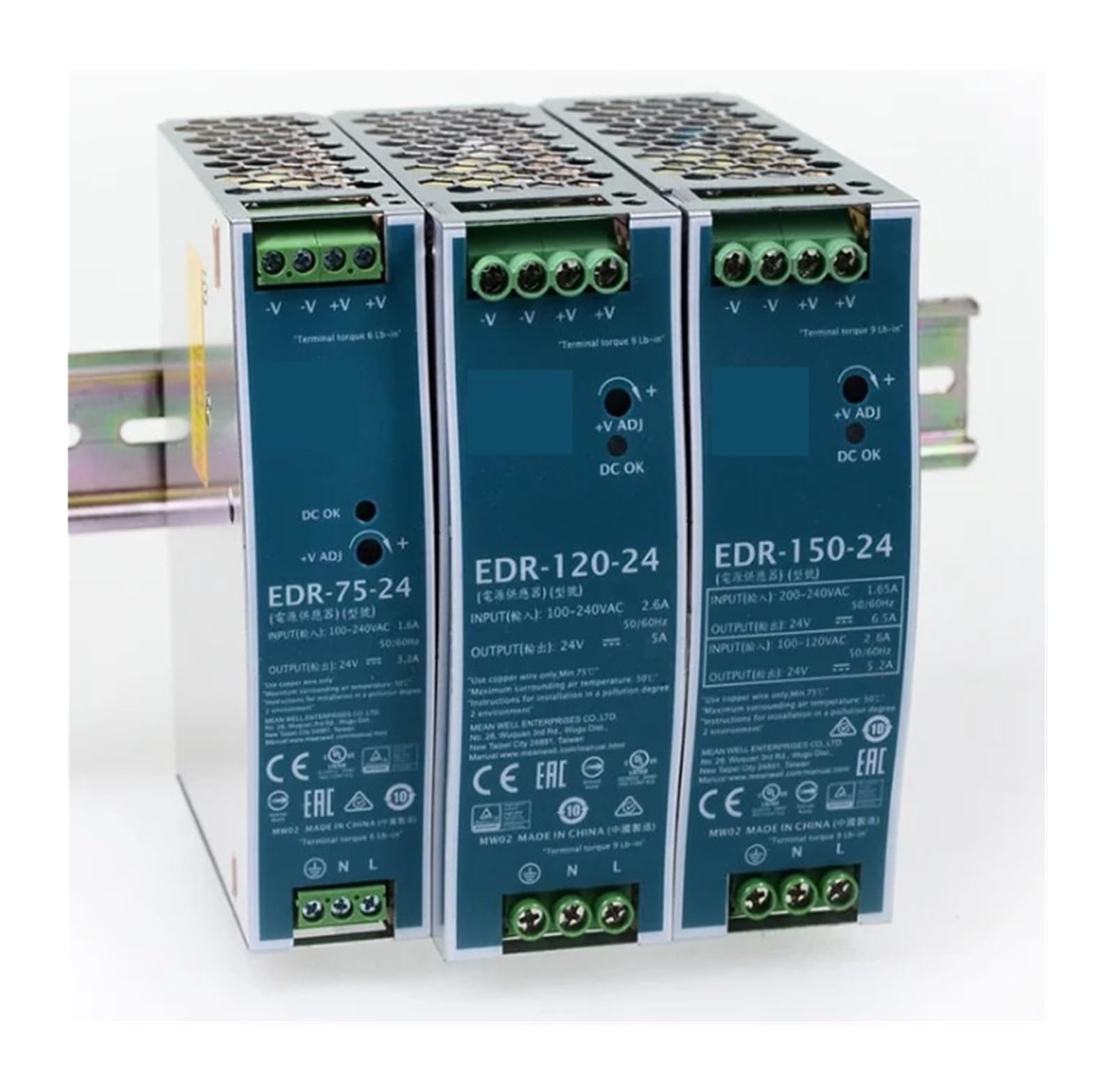 EDR-120-24 alimentation de commutation à tension stable 12V pour automates