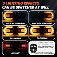 Vista 2 de 4 señales de giro para bicicletas con alarma, control remoto de carga USB, luz trasera de bicicleta integrada, 5 modos, impermeable, estroboscópica