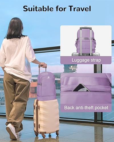 Miniatura 5 de Mochila de gimnasio de 28L, bolsa de gimnasio grande, mochila de entrenamiento, mochilas deportivas compactas para bailar y nadar