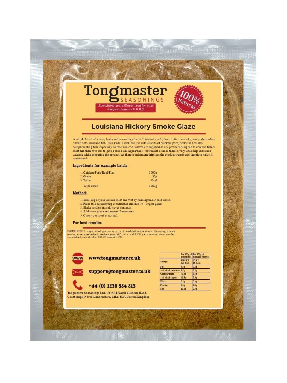 Louisiana Hickory Smoke - Meat Rub - Glaze 200g