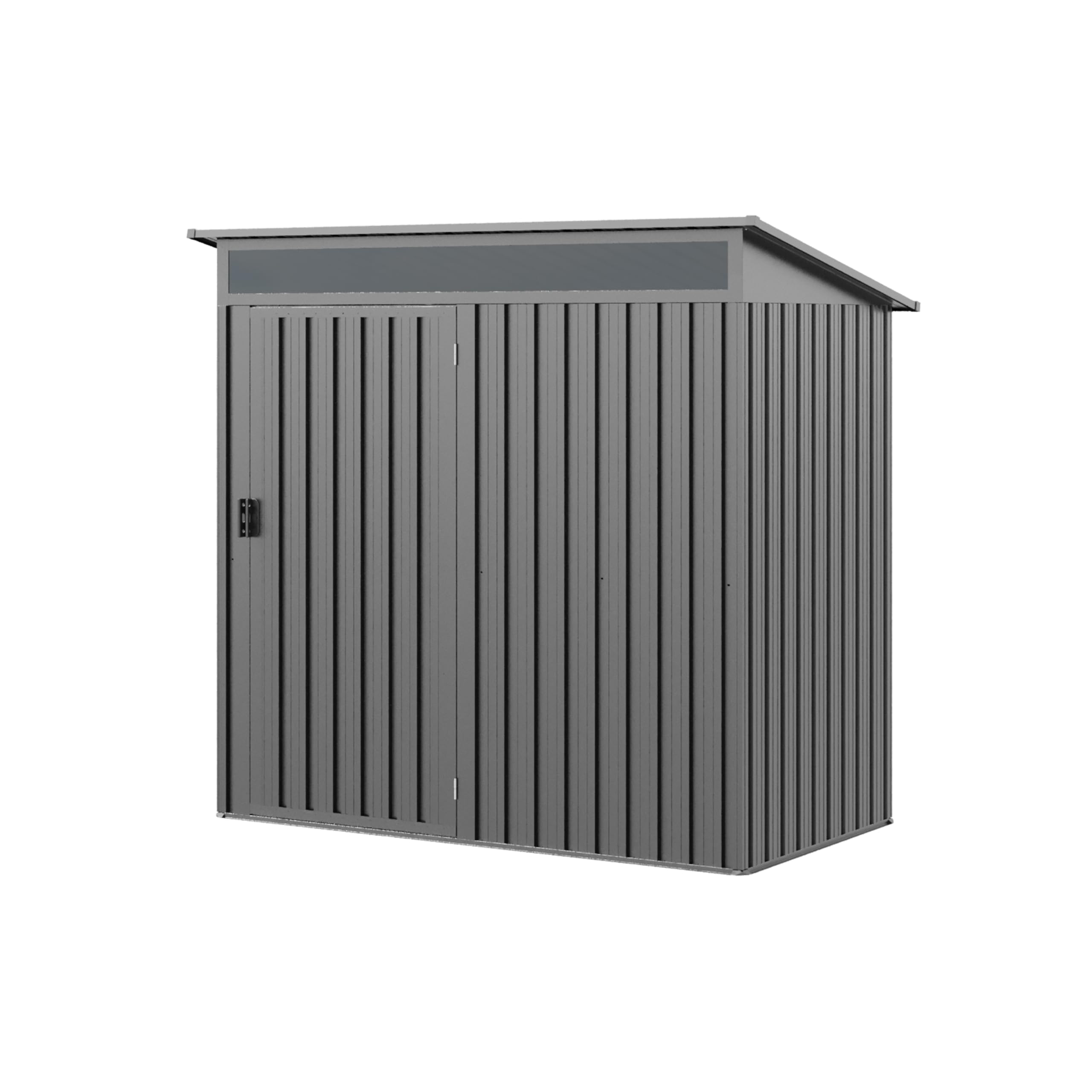 GFP Primeyard Abri de Jardin en métal 180x100x200 cm Armoire de Jardin Gris