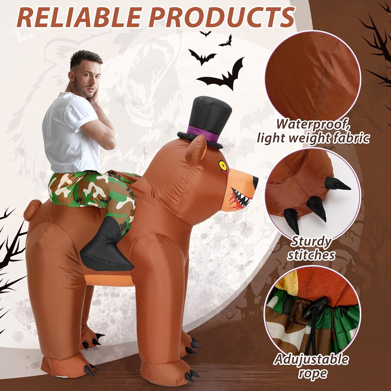 Adult Inflatable Costume Ride on Halloween Blow up Costume for Men Women Thanksgiving Christmas Carnival Cosplay - Image 3