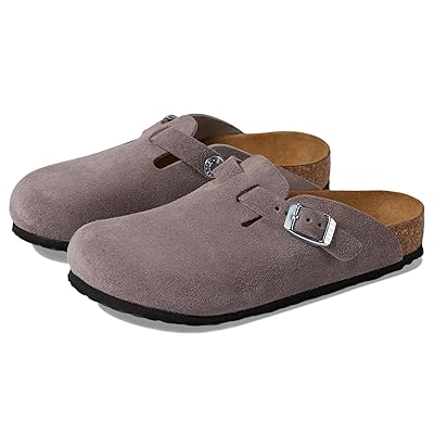 Birkenstock Kids Boston Suede (Toddler/Little Kid/Big Kid) Boys Shoes Faded Purple