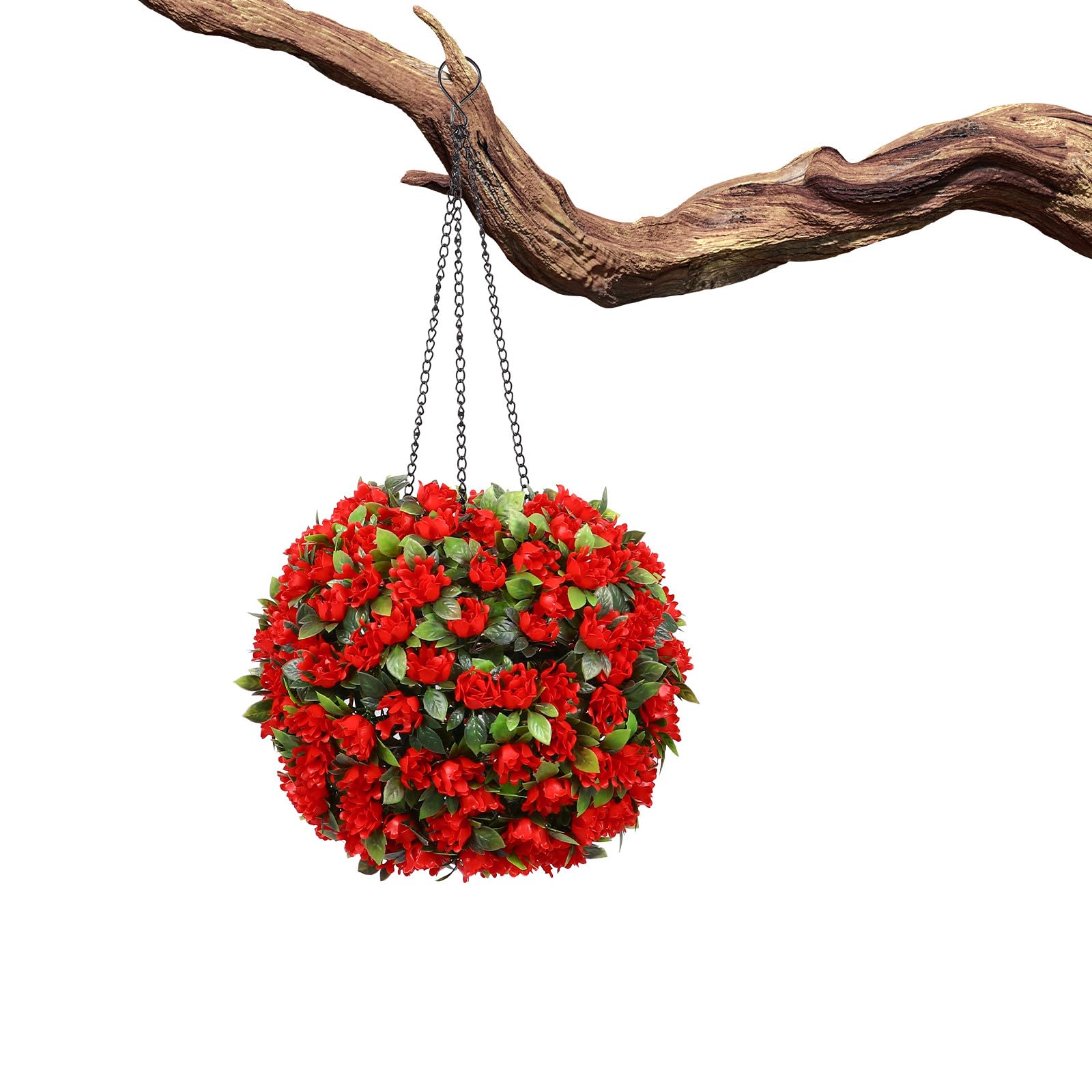 Lámpara Solar Decorativa para Exteriores Ahorro de Energía Color Rojo con Diseño Floral , Luz LED de Jardín Material Plástico para Patio y Fiestas