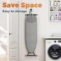 Vista 7 de APEXCHASER Ironing Board, Compact Iron Board with Silicon Mat, Foldable Ironing Board with Heat Resistant Cover, 7 Height Adjustable, Space Saver