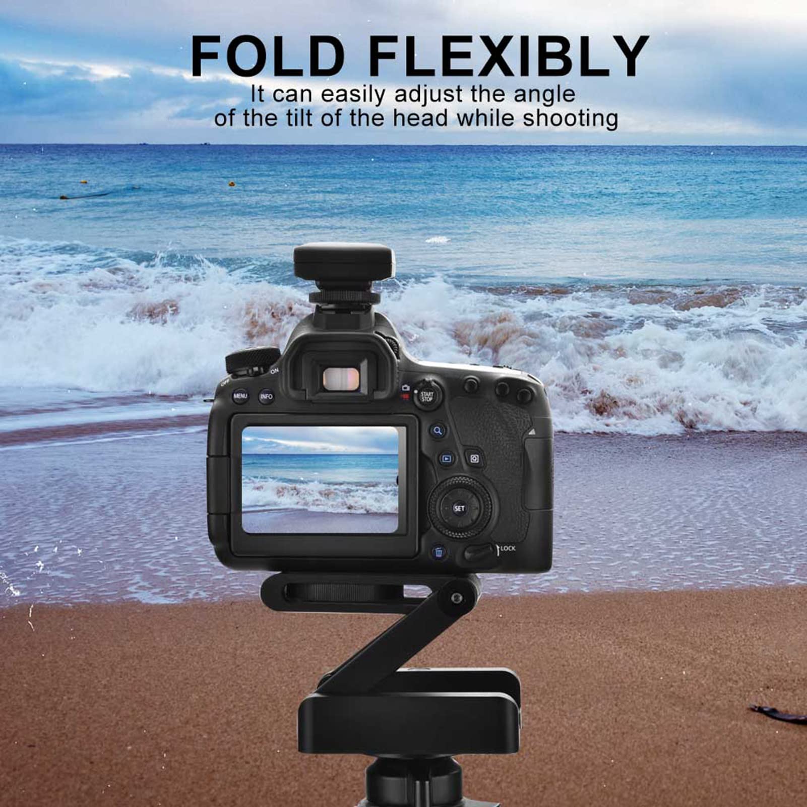 Z Type Tilt Flexible Folding Tripod Head Mounting Screw for Photography