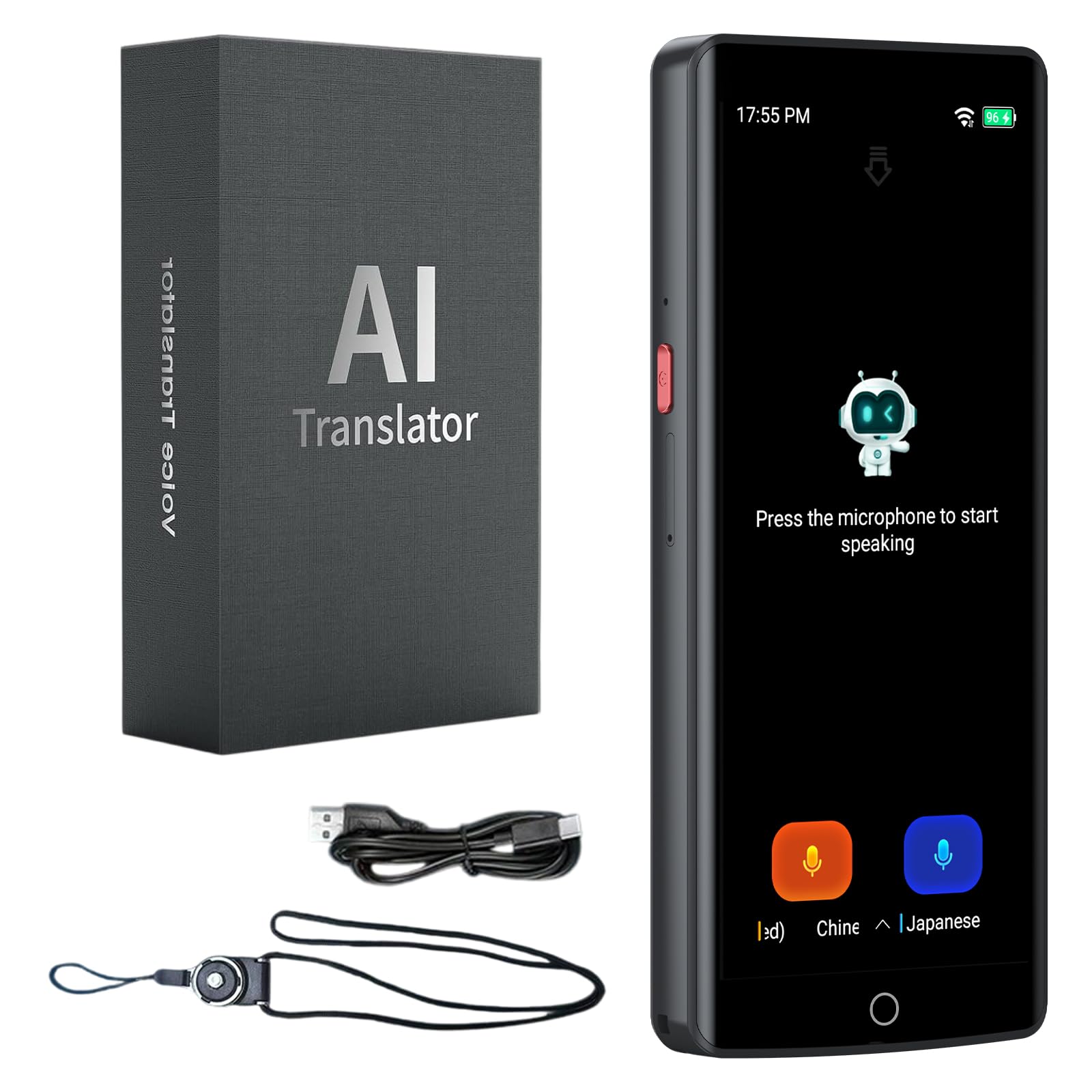 Builrand Language Translator Device,150 Languages AI Translator 5.5 inch