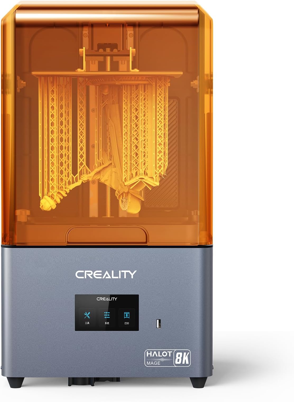 mewmewcat3D printer, 3D Printer LCD Photocuring Resin Printer with 8K Resolution 10.3'' Monochrome Screen and 4.3'' Touchscreen High-Precision l Light Dual Z-axis Rails Larger Pri