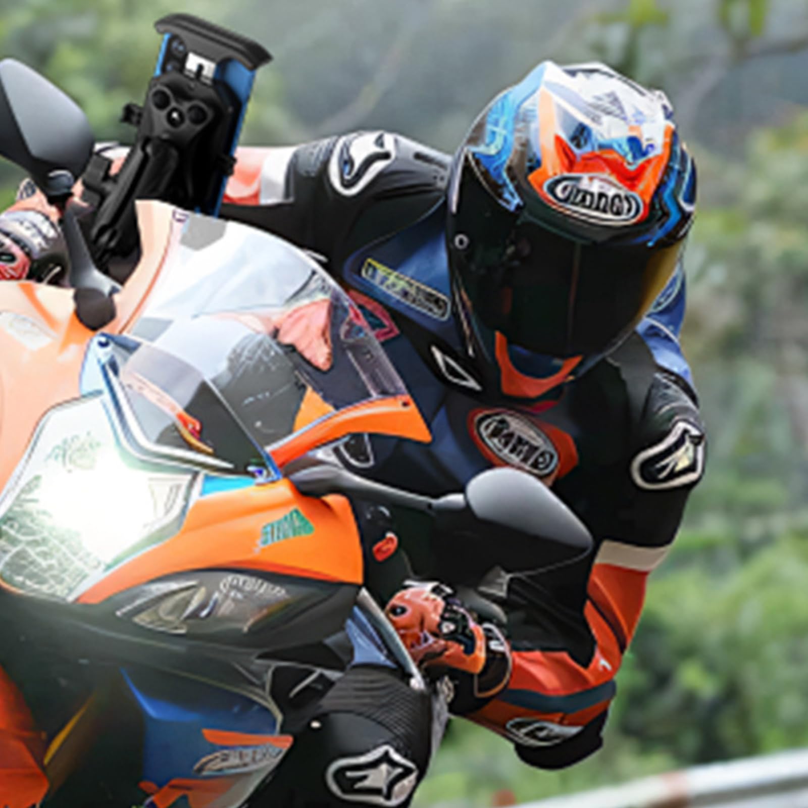 Telefono Moto Con Riduzione Delle Vibrazioni Per Vari Modelli Vista A 360 Gradi Navigazione Sicura Intrattenimento Moto Phone Mount