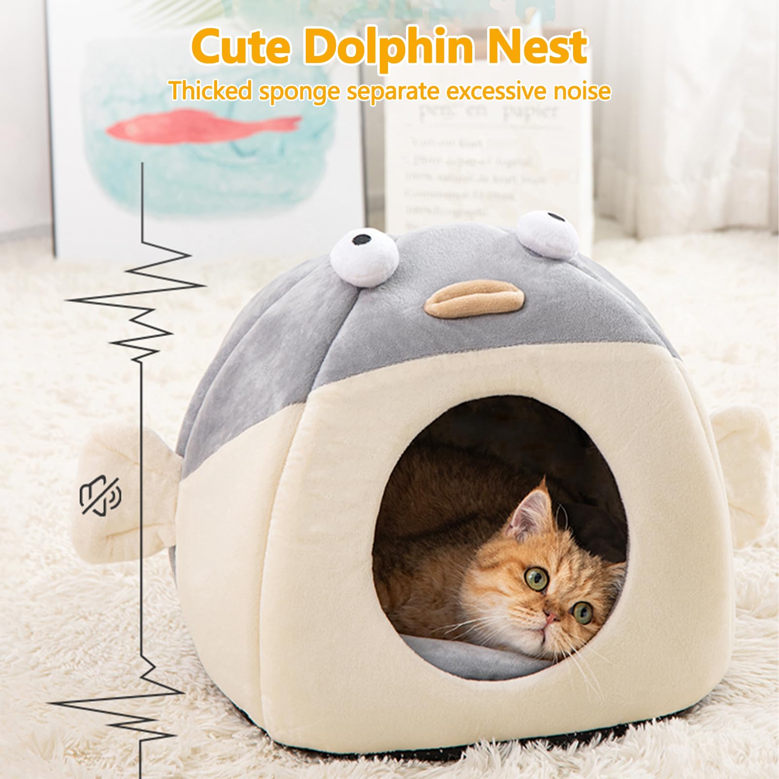Cuccia Per Cani E Gatti A Grotta - Con Cuscino Rimovibile, Design Igloo, Taglia M Rosa, Per Interni