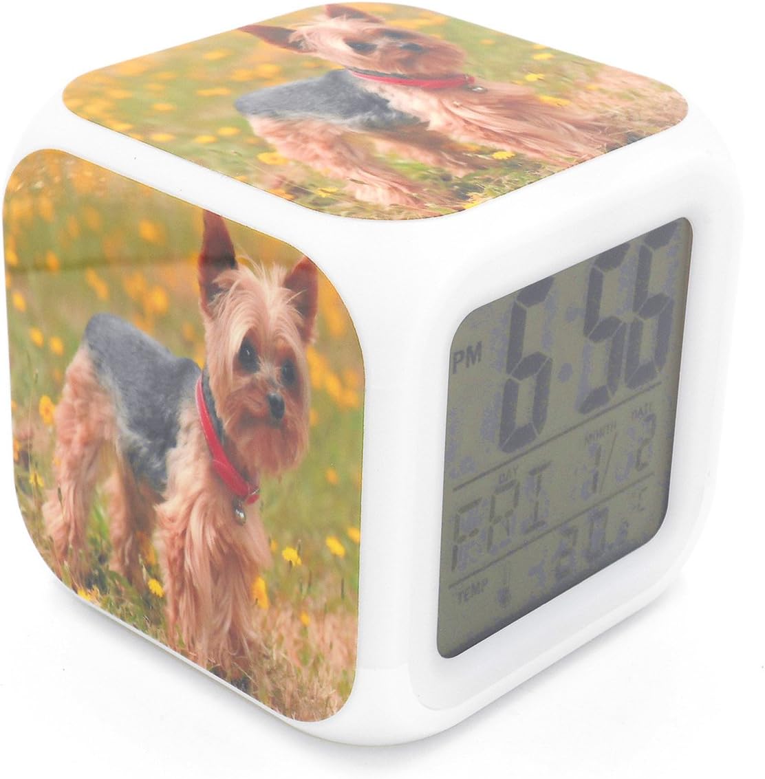 Boyan Led Alarm Clock Yorkshire Terrier Dog Puppy Creative