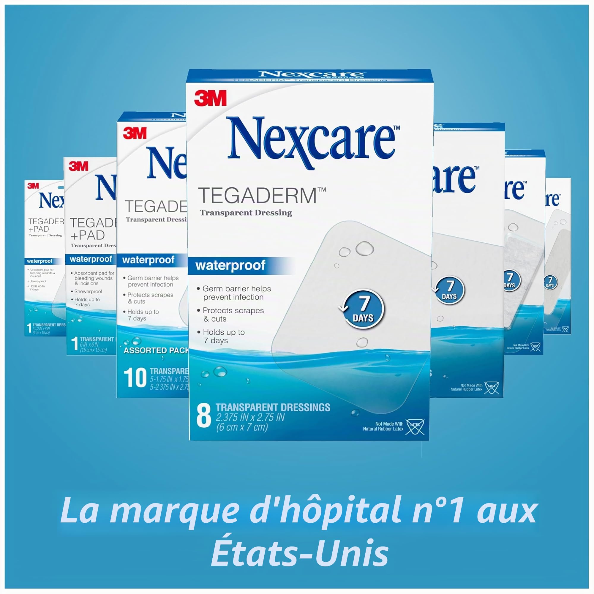 3M Nexcare Tagaderm Transparent Dressing 8/pkg-