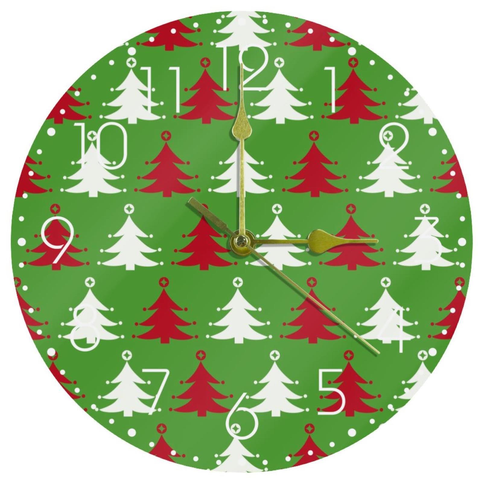 Horloge murale sans tic-tac ronde de 25,4 cm pour supprimer les bruits de chambre
