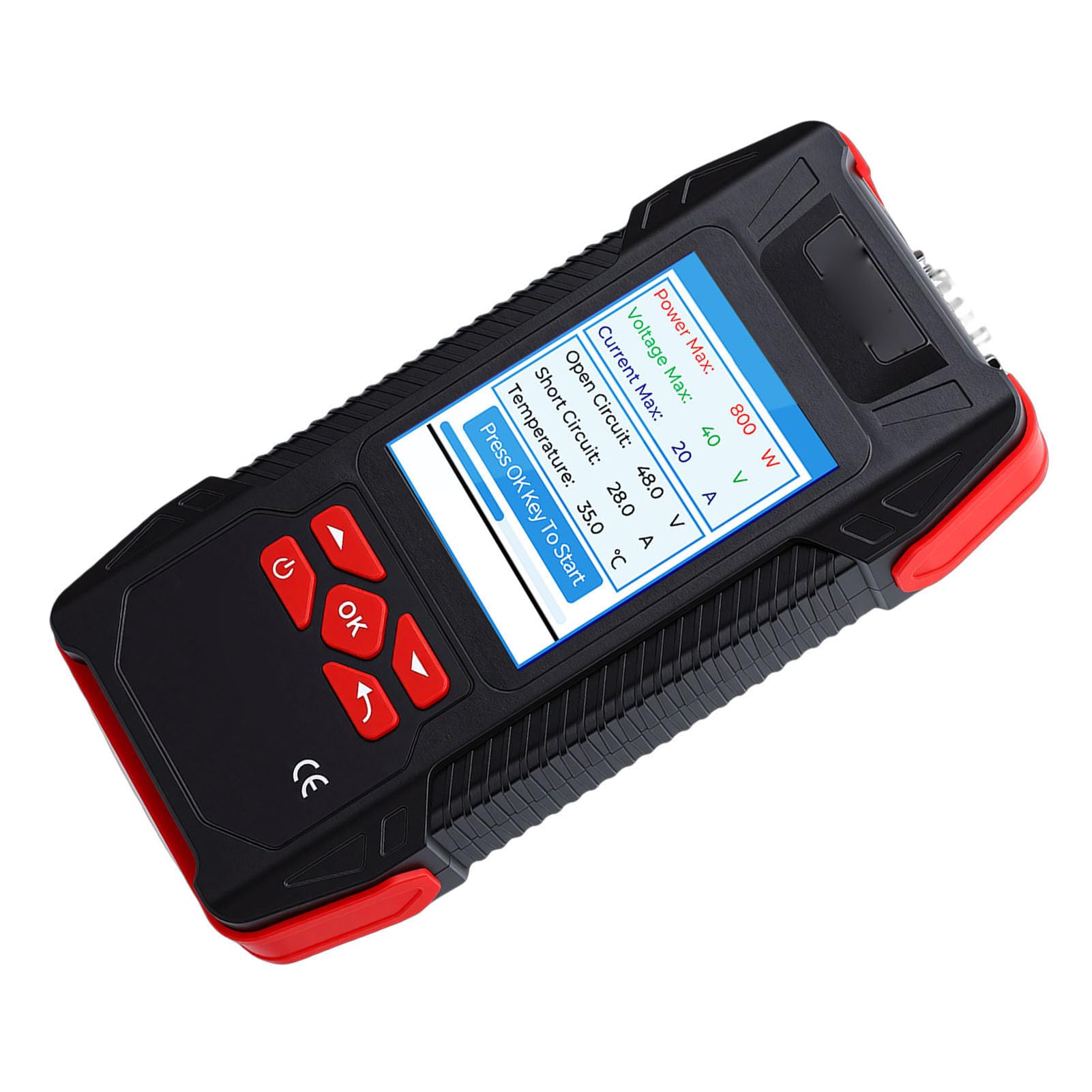 Cocoarm Tester Paneli Słonecznych Multimetr Fotowoltaiczny MPPT 2000 W Pojemność od 0 do 40 A 3,2-calowy Wyświetlacz LCD z krzywą Krzywizny dla Instalatorów Zajmujących się konserwacją Systemów