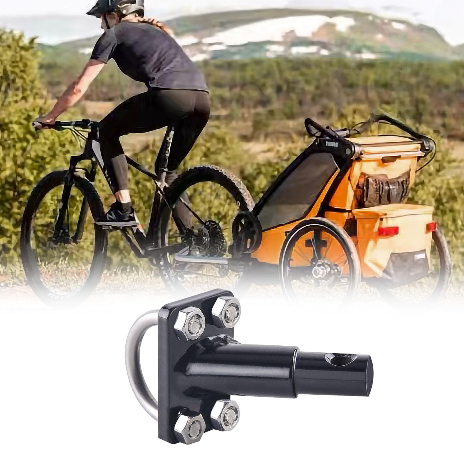 Attache pour Remorque de Vélo, Connecteur de Remorque Haute Capacité pour Transport Quotidien