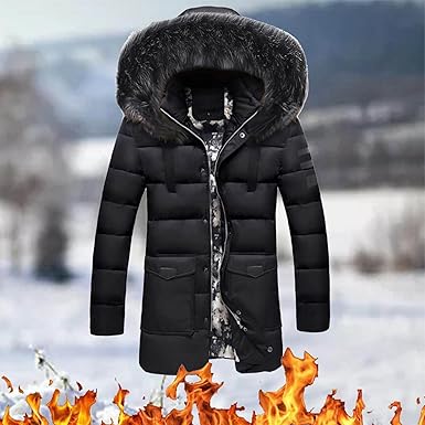 henleys black parka jacket with faux fur trim hood