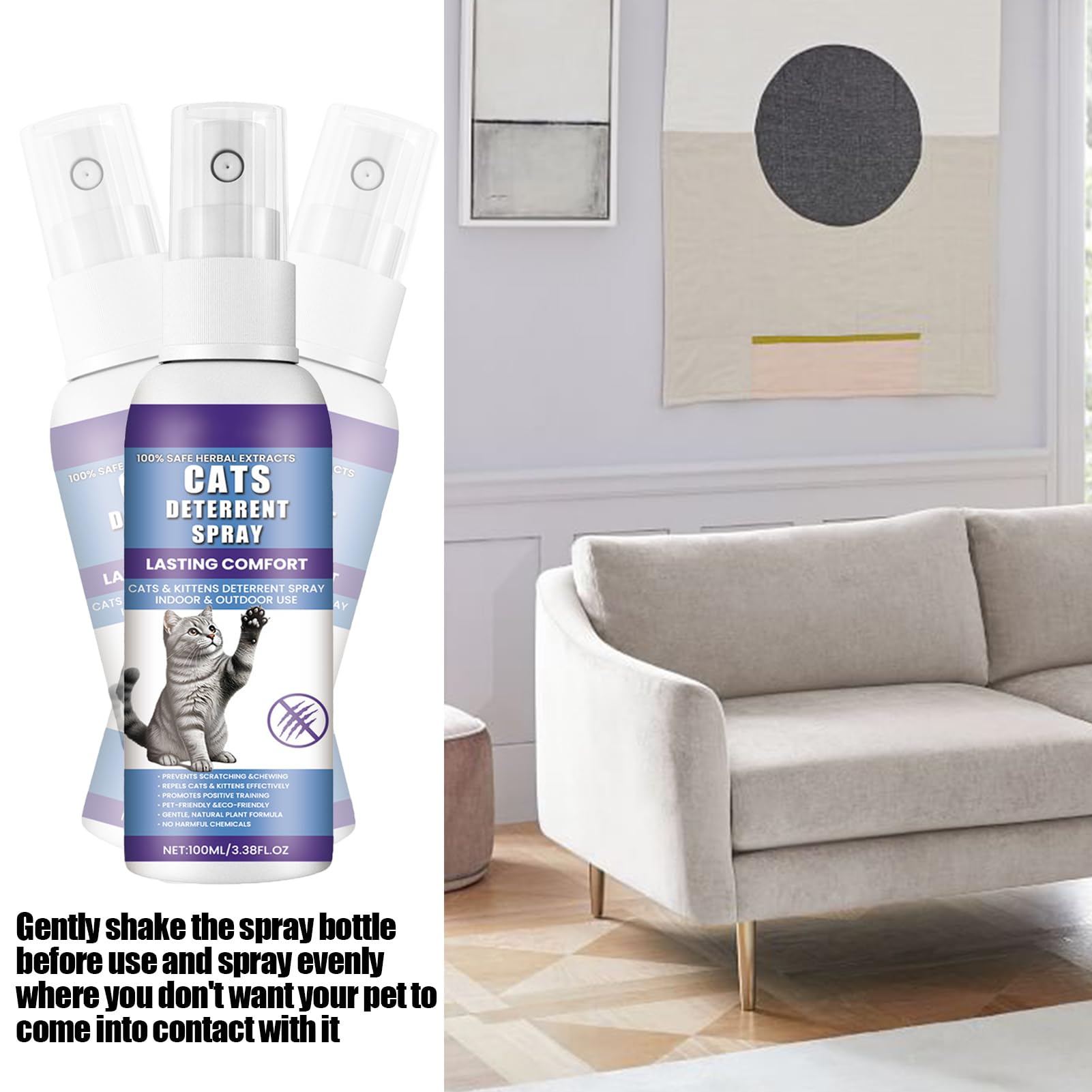 100ml Anti Griffe Chat Canapé
