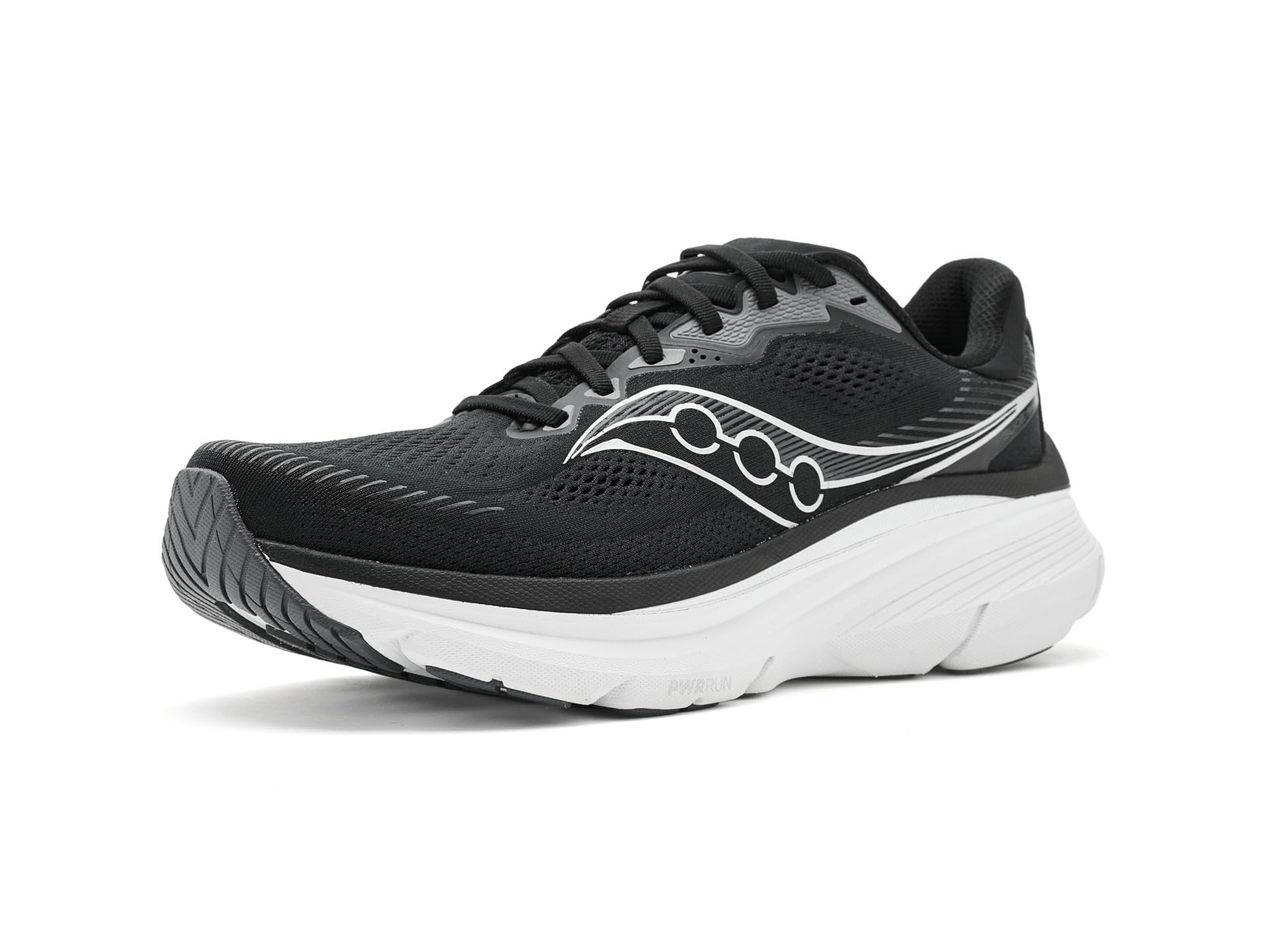 Saucony Mens Running Shoes Road Black/Silver 9 UK