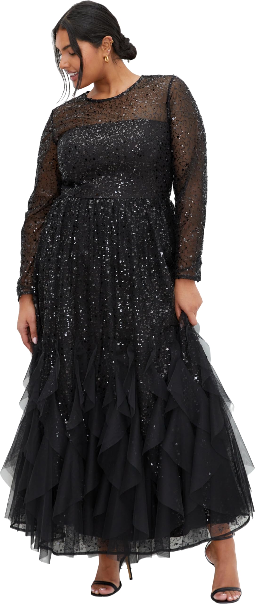 City Chic Women's Black Plus Size Maxi Dress - Radiant, 18 Plus
