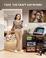 Vista 5 de ARTDOT Contenedor de almacenamiento de 120 ranuras para kits de arte de diamantes para adultos, cajas de almacenamiento portátiles de cuentas