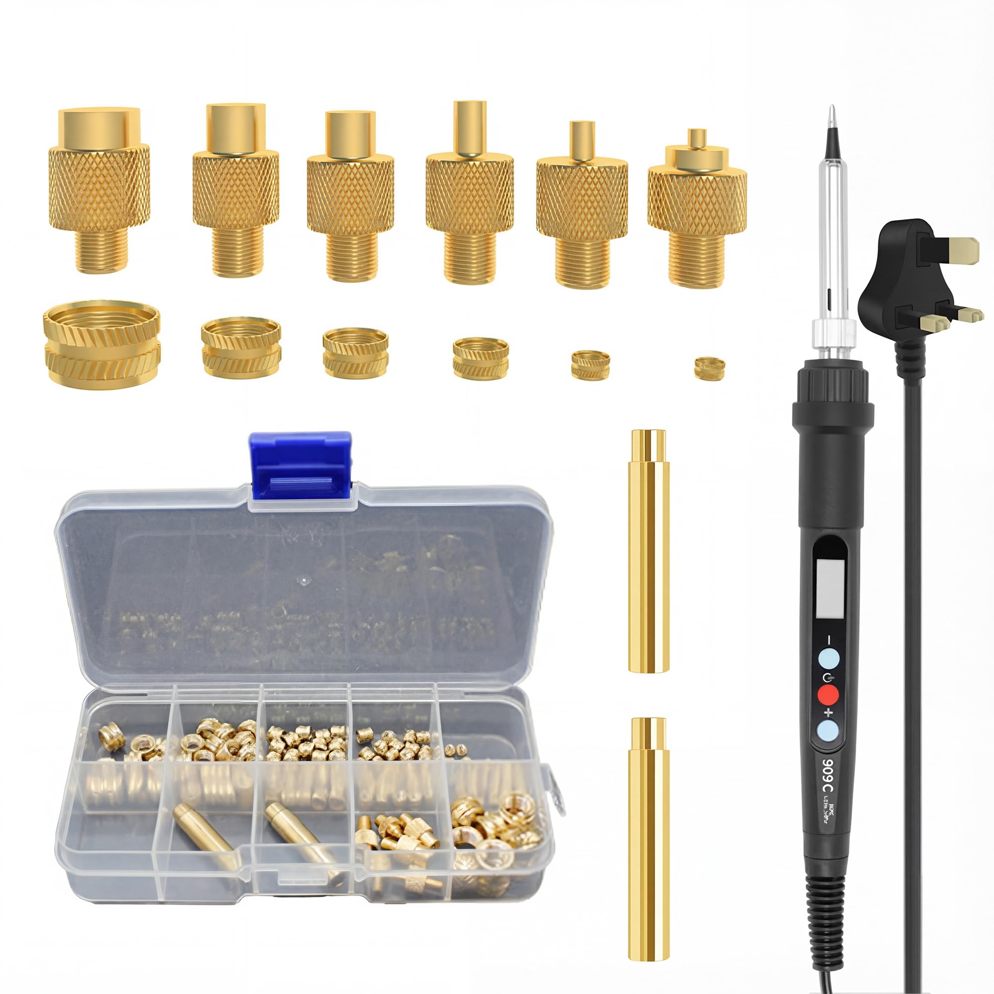 Soldering Iron Kit with Adjustable Temperature: 80W LED 180-500°C