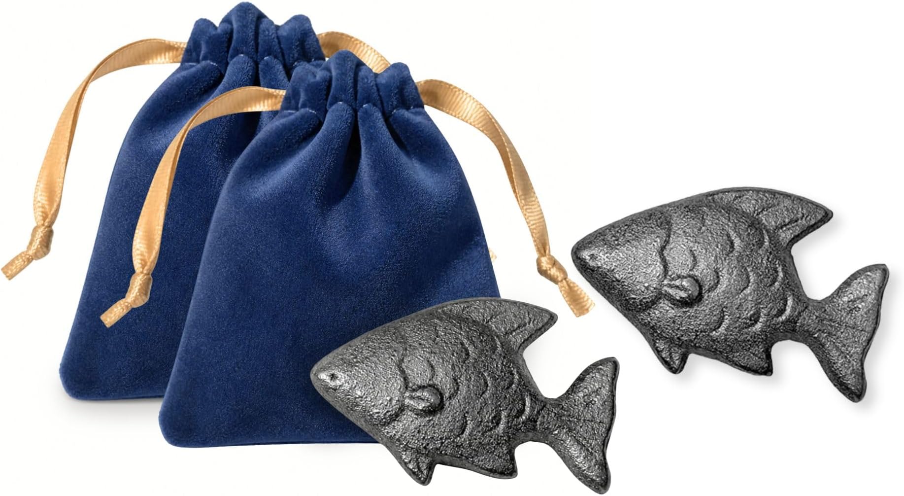 Iron Fish for Iron Deficiency, 2 Packs of Iron Fish with Gift Bag | Iron Fish for Cooking, Cooking Tools to Reduce Iron Deficiency Risks